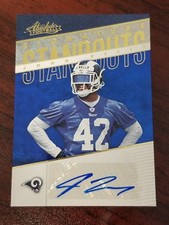 2018 Absolute Signature Standouts Spectrum Blue #1 John Kelly LA Rams RB Lot A
