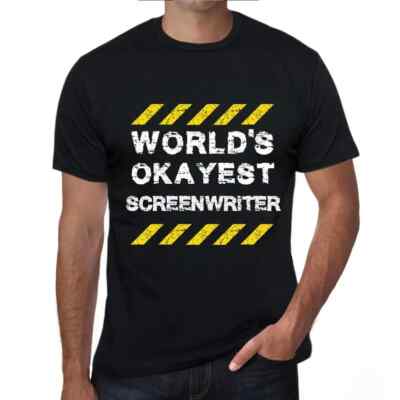 Men's Graphic T-Shirt Worlds Okayest Screenwriter Eco-Friendly Limited Edition