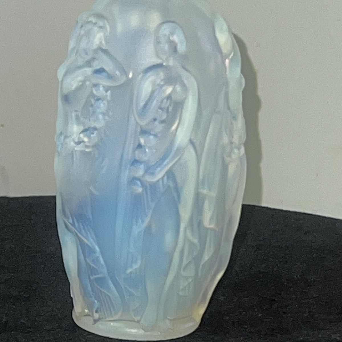 Sabino France Opalescent Glass Perfume Bottle Nude Ladies w