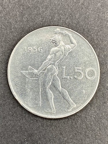 1956-R ITALY 50 LIRE IN EF-AU CONDITION - Picture 2 of 2