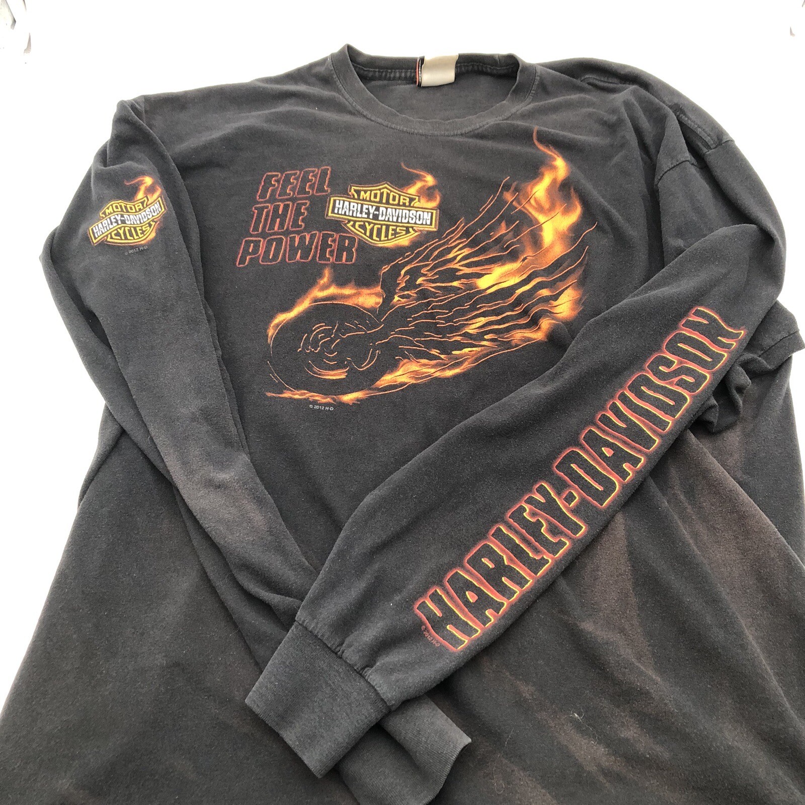 Harley Davidson Shirt Men 3XL Black Long Sleeve Osceola Iowa Motorcycle