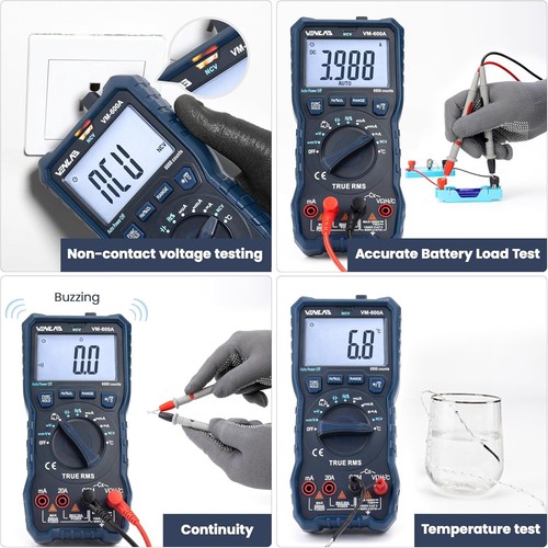VENLAB Digital Multimeter TRMS 6000 Counts Auto-Ranging AC DC Circuit Voltmeter - Picture 4 of 7