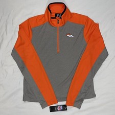NFL Team Apparel NFL Denver Broncos 1/4 Zip Pullover Top Youth Boys XL 18 45.00