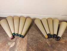 Vintage - Set 10 Old Large Yarn or Thread Spool Holders - Primitive Salvage