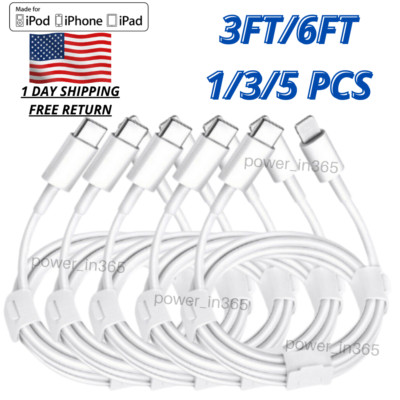 20W USB C Fast Charger Cable PD Power Adapter Charging Cord For iPhone 13 12 11