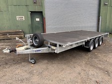 New Ifor Williams LM187 Tri Axle Flat Bed Trailer Led Lights Never Used