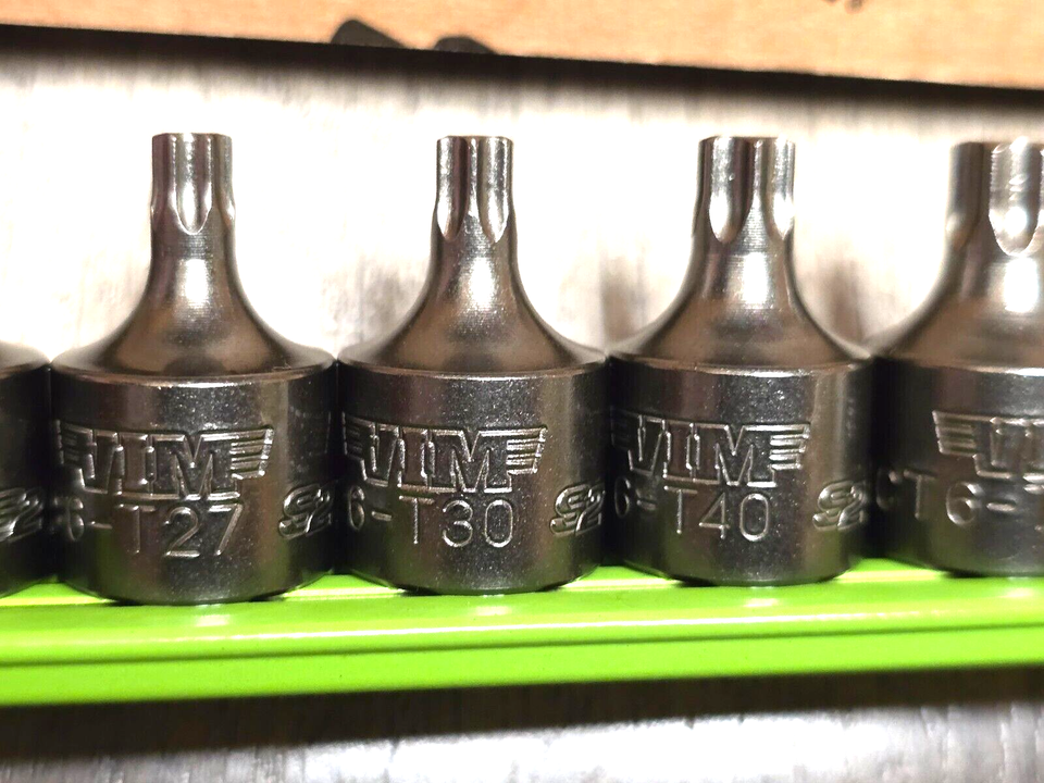 VIM 3/8dr 10pc Half-Cut Stubby Torx Bit Driver Socket Set w/MagraiL # ...