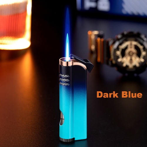 Windproof Torch Gas Lighter Blue Fire Turbo Butane Refillable Jet Flame Lighter - Picture 6 of 19