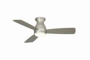 Small Outdoor Ceiling Fan With Led Light 112 Cm Chrome Matt Hugh