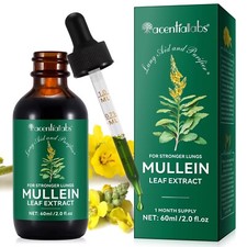 Mullein Leaf Extract Drops For Lungs Health - 60ml Lung Cleansing & Mucus Relief