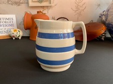 Vintage Chef Ware Staffordshire Ironstone Blue & White Band Milk Jug