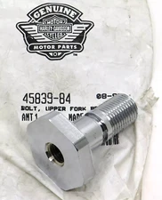 New OEM # 45839-84 Chrome Upper Fork Bracket Bolt Cap Top 1984-2001