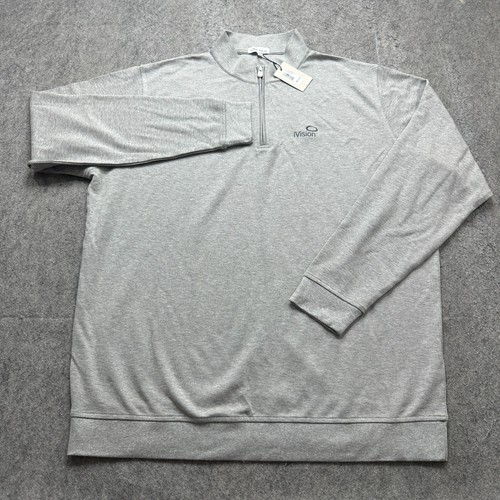 Peter Millar Sweater Men 3XL Gray Crown Comfort Interlock 1/4 Zip Pullover - Picture 2 of 14
