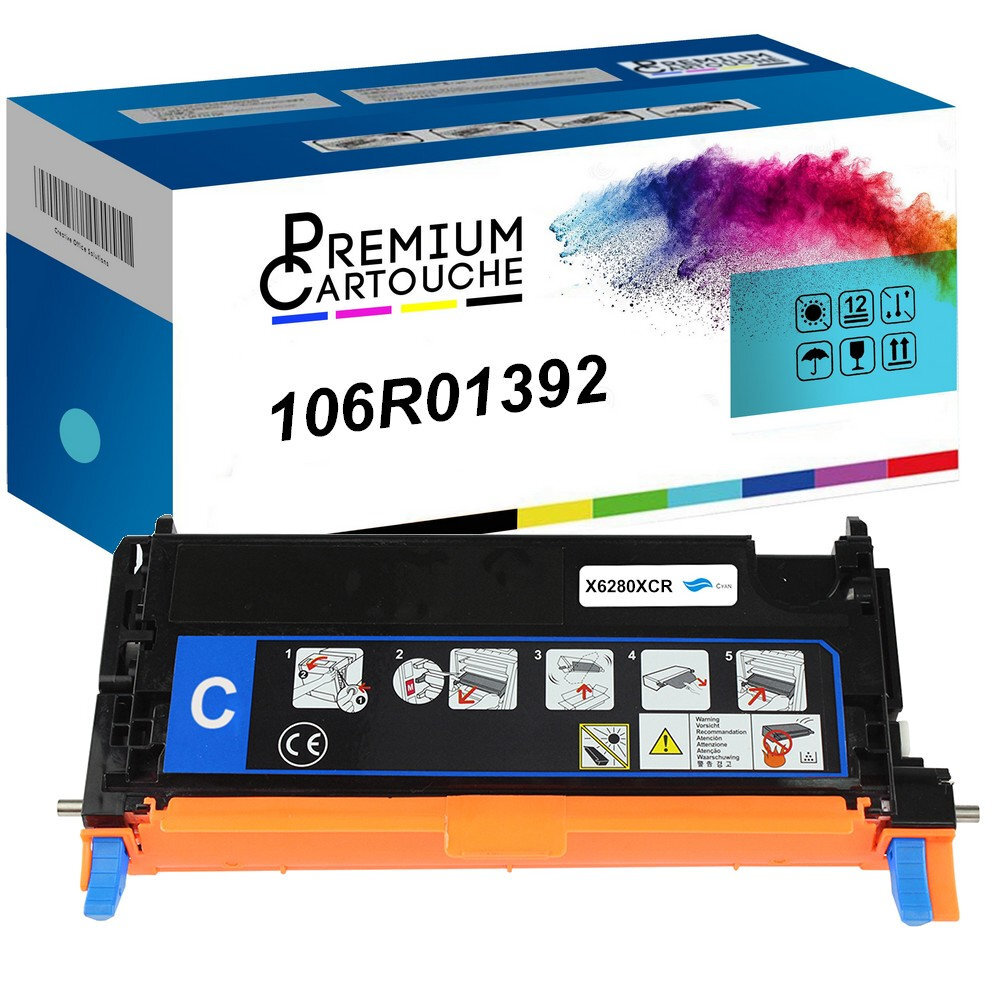 Toner 106R01392 cyan compatible sans traces pour impressions professionnelles