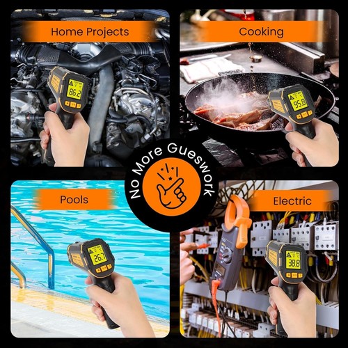 Infrared Thermometer Digital Temperature Gun Laser Meat Thermometer for Cooking - Picture 2 of 9