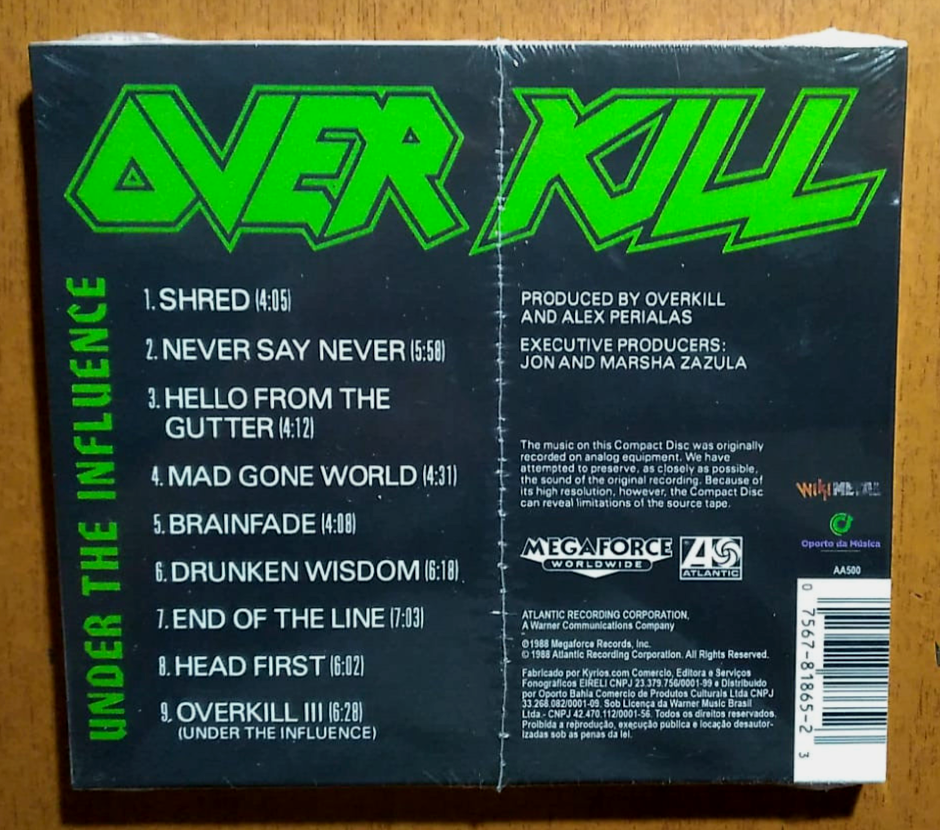 Overkill - Under the Influence Brazil Special collector´s edition