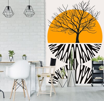 3D Yellow Branches A335 Wallpaper Wall Mural Self-adhesive Boris Draschoff Amy