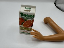 Vtg 90s Tyco Kitchen Littles Tropicana Orange Juice Barbie Doll Food Miniature