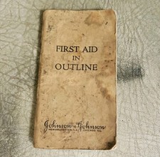 Vintage 1933 First Aid in Outline, Johnson & Johnson 1930's Booklet