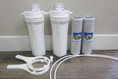 Home dual water filter system 3/4'' for clean water drinking RV capable