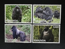 Ruanda 2010 Mi. 1482-1485 Gorillas Fauna Primaten Regenwald