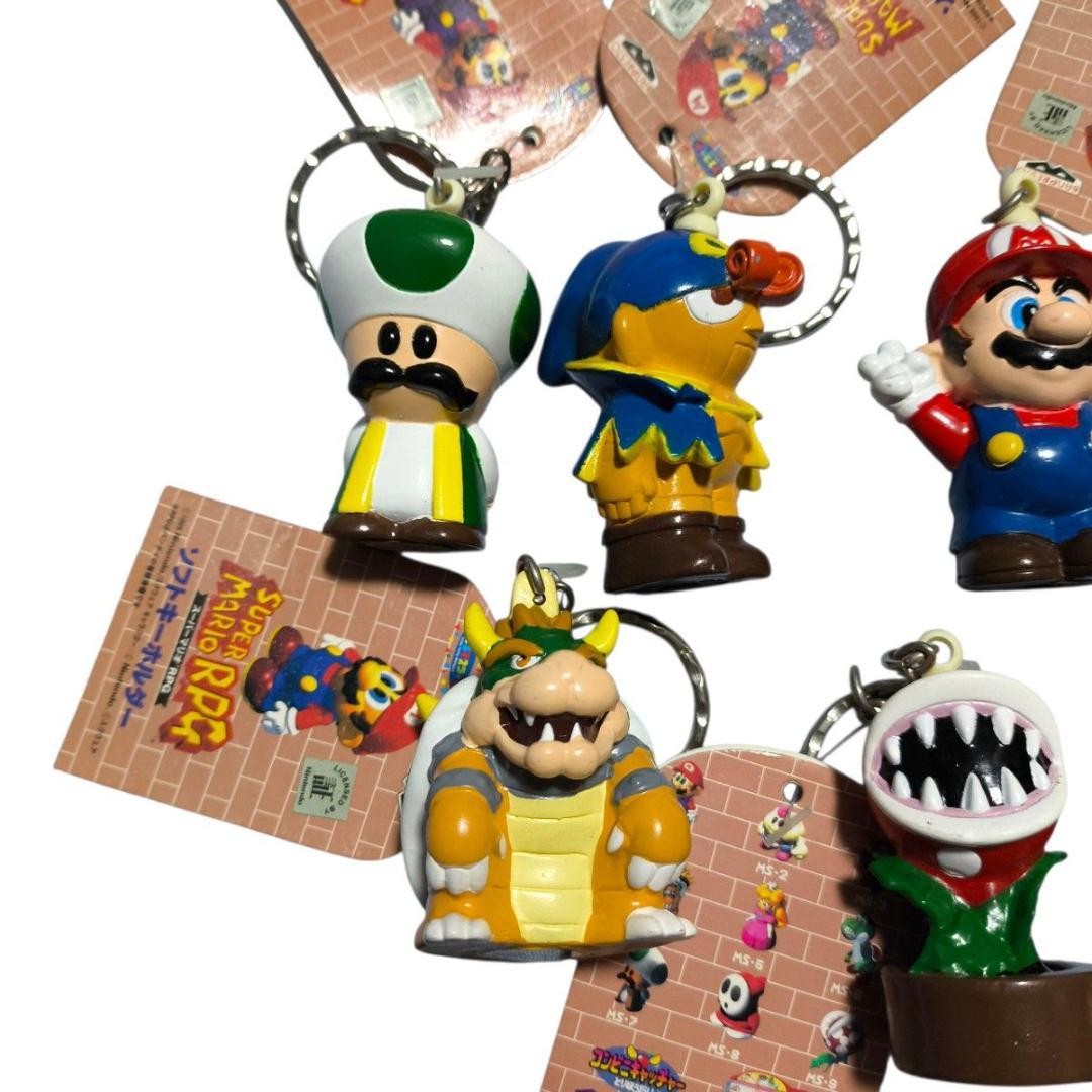 Super Mario RPG Keychain Figure Set 7pcs Banpresto 1995 Vintage