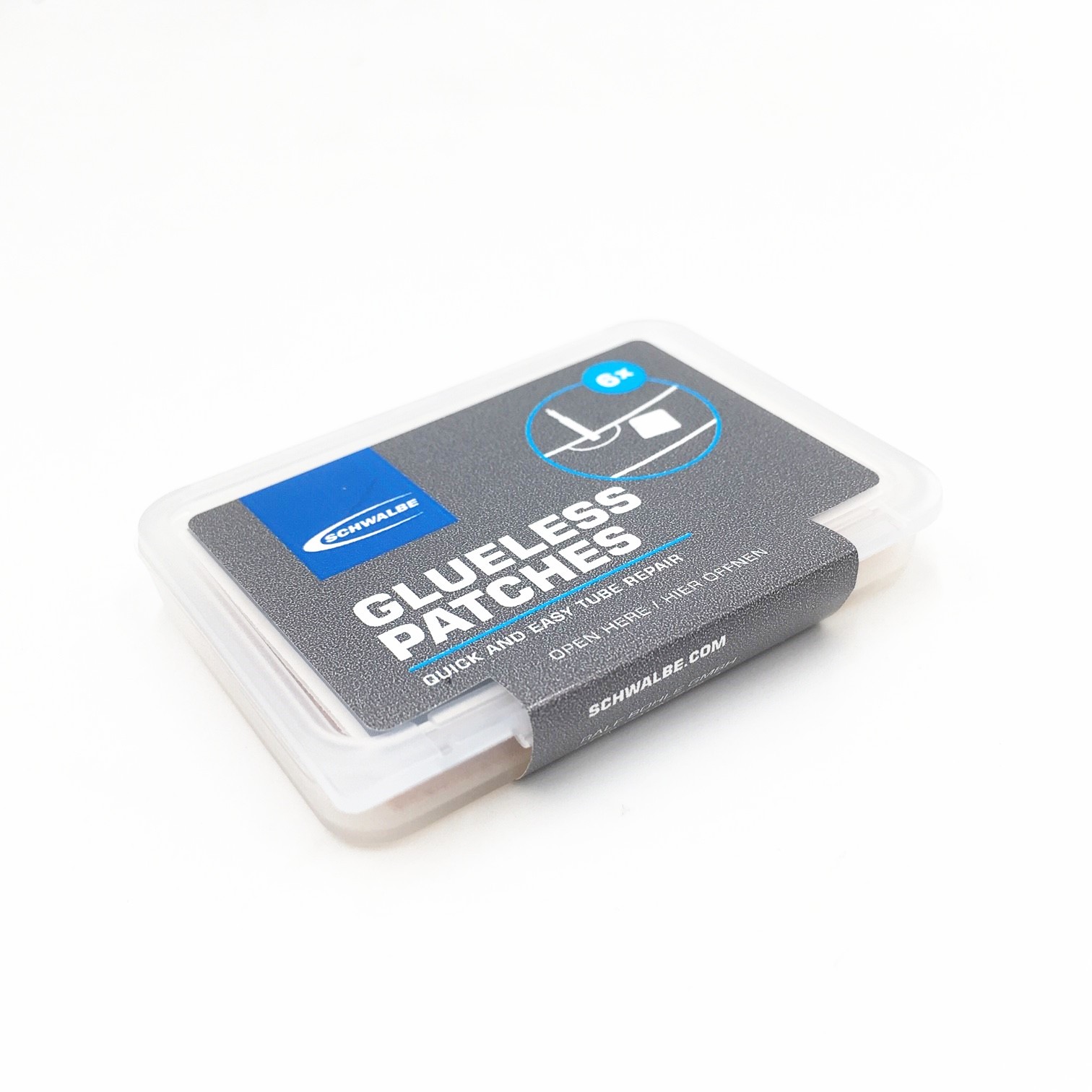Bike Puncture Repair Kit Schwalbe Glueless Patches Pack of 6 Clear - Image 2