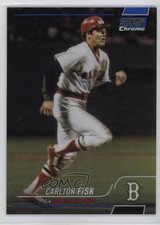 2022 Topps Stadium Club Chrome Blue Refractor 196/199 Carlton Fisk #226 HOF 04br