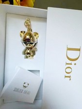 Dior Novelty Charm Gold Bear design Keychain Gift NEW Key chain with New Box