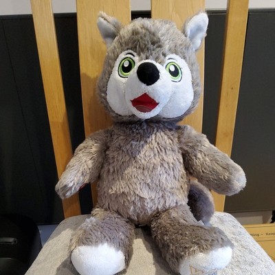 SELTEN Build a Bear 16 Zoll Plüsch grau WILEY WOLF - Great Wolf Lodge limitierte Auflage 