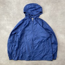L.L. Bean Rain Jacket Womens Medium Full Zip Outdoor Windbreaker, Navy