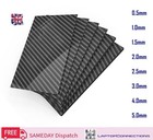Carbon Fibre Strip Sheet 200-500mm Rigid, Gloss Twill Fiber, 0.5-5mm : UK Seller