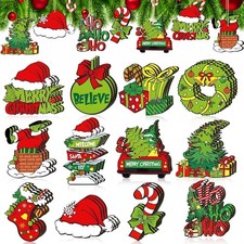 36 Piece Merry Christmas Grinch Ornaments Tree Hanging Decoration Figure Pendant