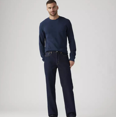 Levi's 550  Relaxed Men's Jeans, Rinse - Dark Wash - Non Stretch