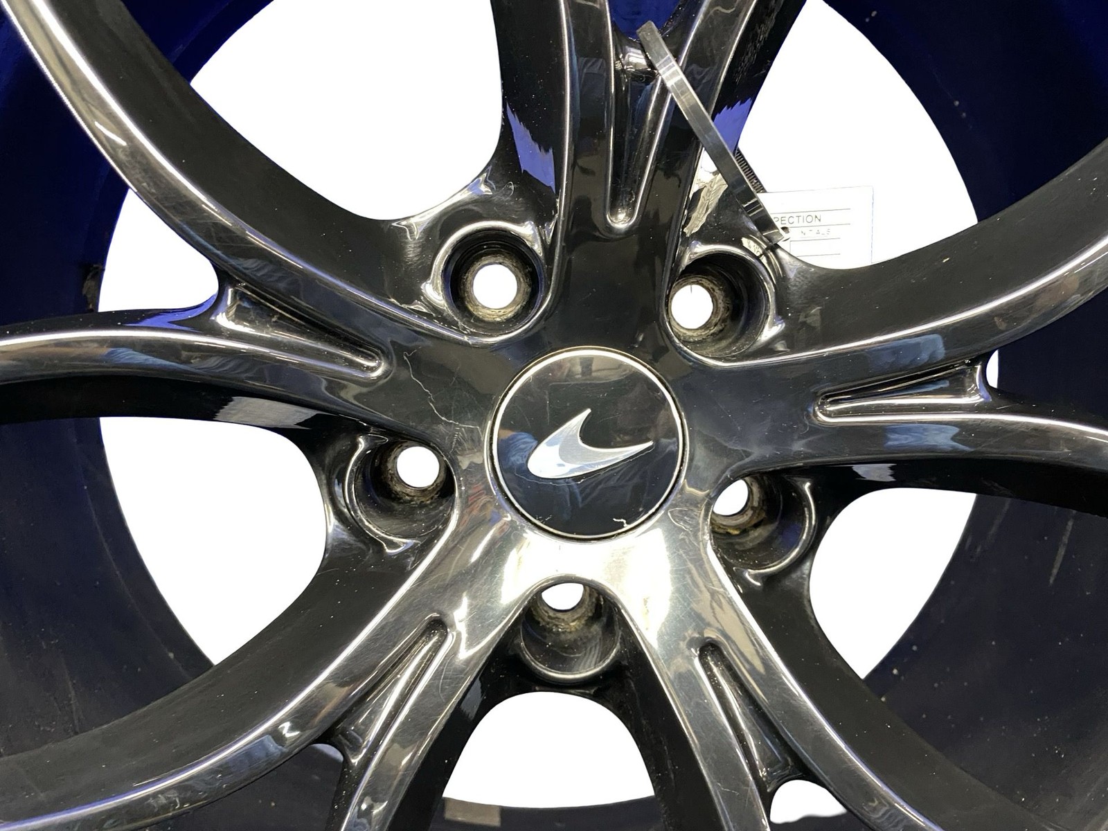 2018-2023 MCLAREN 720S 19X9 FRONT 10 SPOKE WHEEL RIM BLACK ALLOY *CURB RASH*