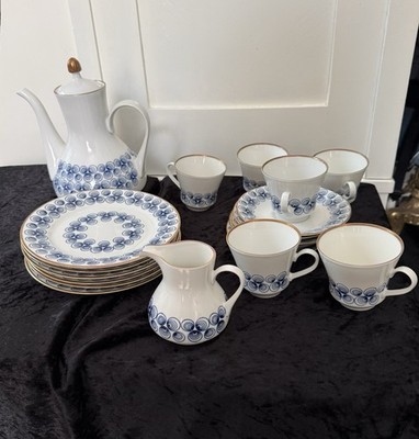 Weimar Porzellan Echt Weimar Kobalt  Harmonie  Kaffeeservice 6 Personen GDR