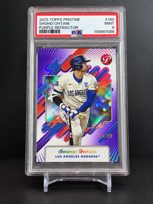 2025 Topps Pristine Shohei Ohtani Purple Refractor /99 PSA 9 Dodgers