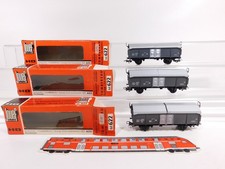 3x Jouef H0 Dc 622 Véhicule à Toit Coulissant Marchandises SNCF Très Bien + Box