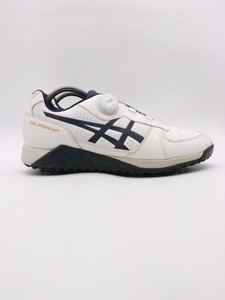 ASICS BOA Golf Shoes Mens Size 13 US 48 Euro White Navy Spiked Athletic Sneakers NEW ASICS Golf Shoes GEL-PRESHOT BOA Soft Spike Wide  main image 2