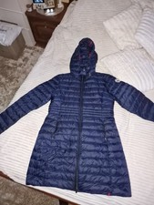 JOTT Vero Steppmantel Mantel mega leicht Kapuze Größe XL 40 42 dunkelblau