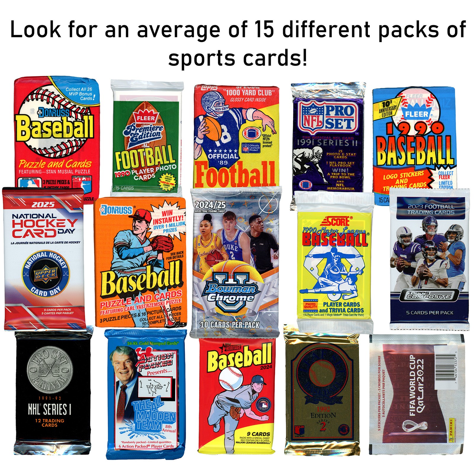 Mystery Pack Grab Box Sealed Packs + 1 Auto/Relic/Graded Card & 1 Hall of Famer