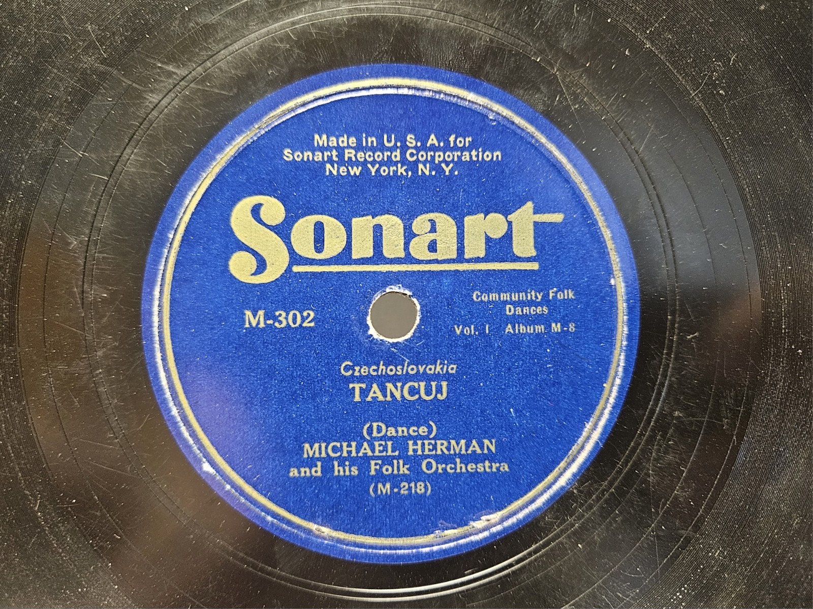 78 RPM Michael Herman TANCUJ, MEITSCHI PUTZ DI Sonart M-302 Swiss Czechoslovakia