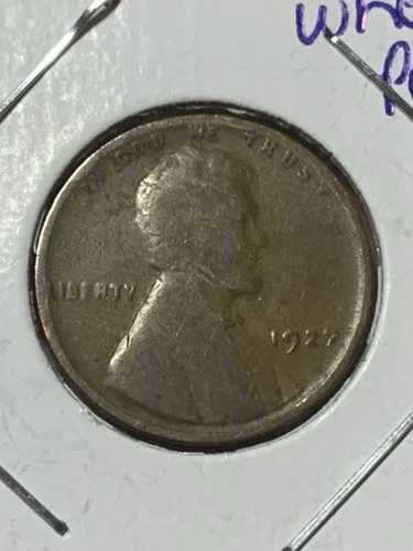 1927-P Lincoln Wheat Penny BN Color AG+ Circulated Details Sleeved FREE SHIPPING