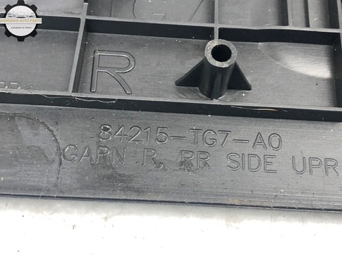 2016-2022 HONDA PILOT RIGHT PASS REAR UPPER DOOR SILL SCUFF PLATE TRIM COVER OE - Picture 4 of 5