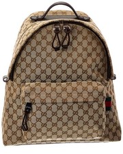Gucci Gg Canvas Backpack Men's Brown Os
