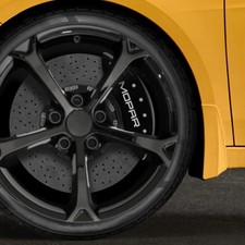Black Mopar Caliper Covers Fits Brembo For 2008-2020 Dodge Challenger By Mgp