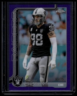 2025 Topps Chrome #180 Maxx Crosby Purple Refractor #/75