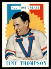 1960 Topps Hockey #55 Tiny Thompson EX/MT