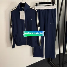 New Sports Suit Embroidered Long Sleeve Zipper Coat+Casual Pants