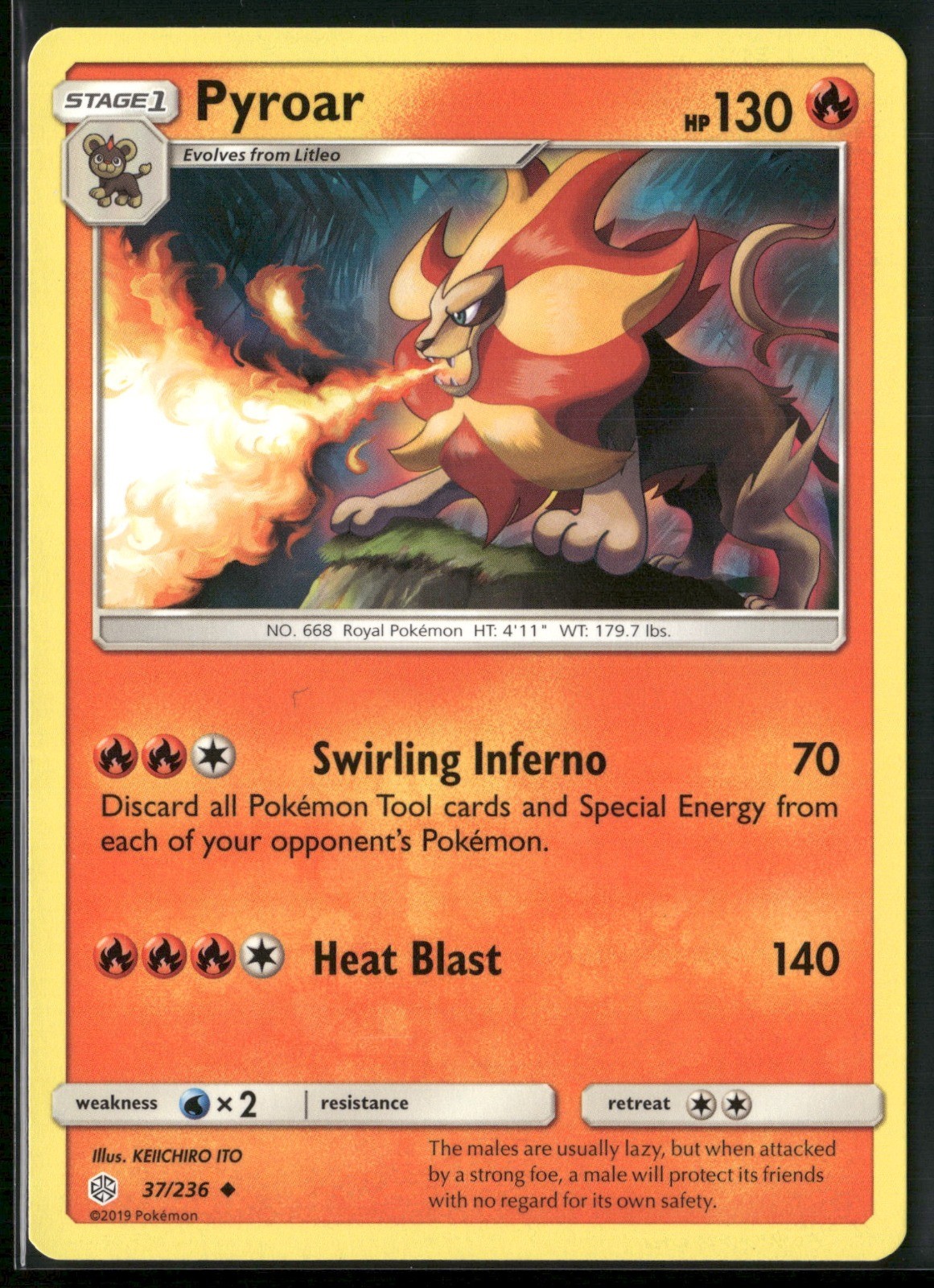 Pyroar Uncommon SM - Cosmic Eclipse 37/236 NM